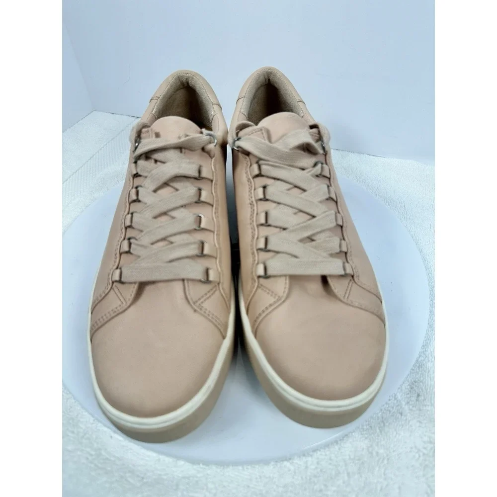 CARLSON Cnandes-Lea Women's Light Pink Laced Leather Sneakers Shoes Size 8.5‎